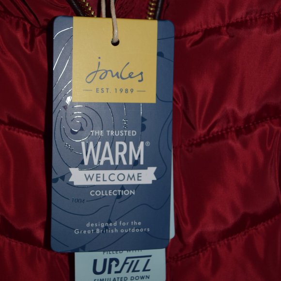 Joules Jackets & Coats Wow Joules Red Wine Gosway Puffer Coat 6 36
